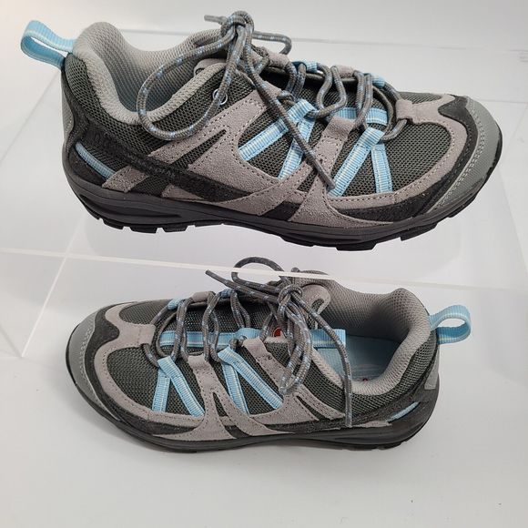 Women's Swiss Gear Size 6 Grey/Blue Suede Athletic Hiking Shoe‎ SW6602.09 - Picture 2 of 8